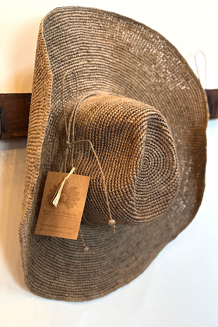 AZIZ HAT - BRAIDED TIE - TEA