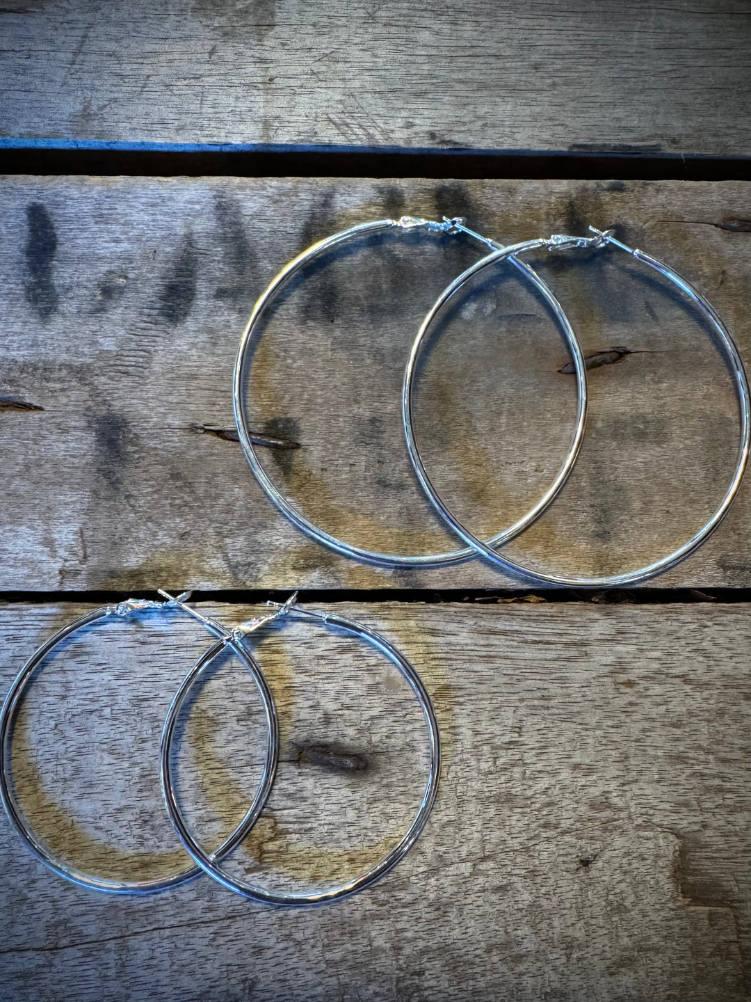 STERLING SILVER 50MM HOOP EARRINGS