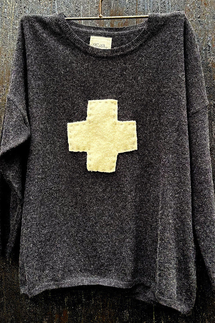 CHARLIE JUMPER SWISS CROSS - BLACK