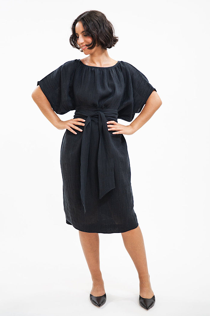 POPPY DRESS - BLACK CRUSH