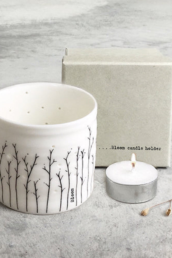 TEA LIGHT HOLDER - SPRIGS IN BLOOM
