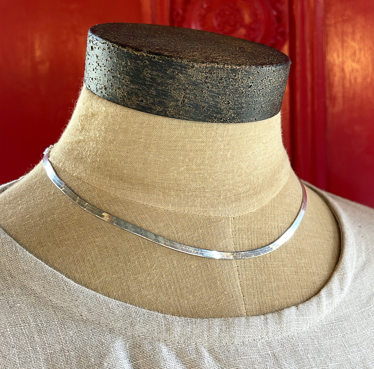 HERRINGBONE NECKLACE STERLING SILVER Mickelloo