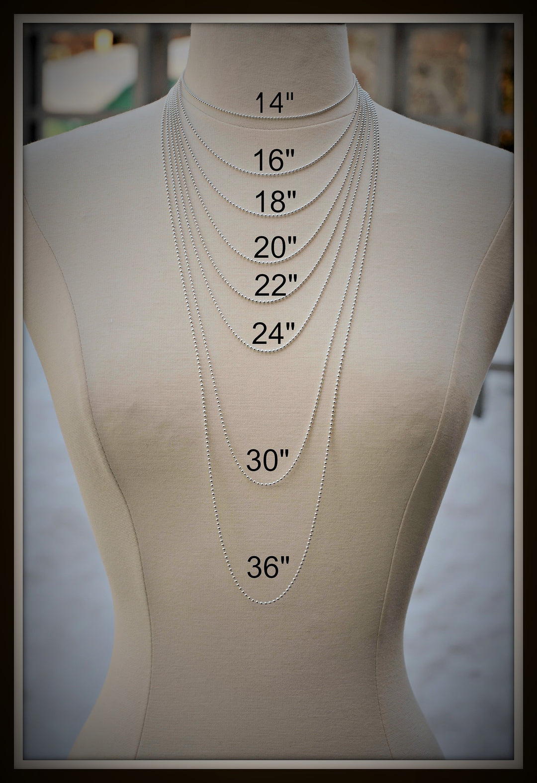 STERLING SILVER BALL CHAIN NECKLACES