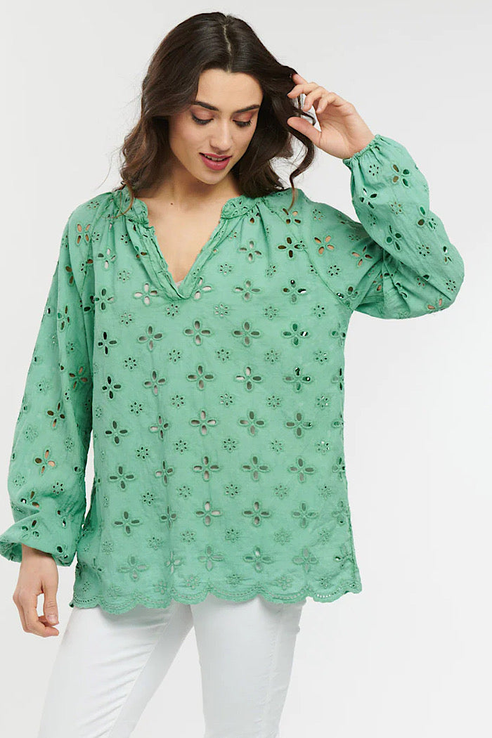 TESS TAB SHIRT - GREEN