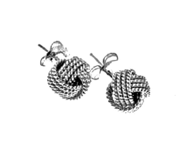 TINY TRIPPLE BRAID KNOT STUD EARRINGS