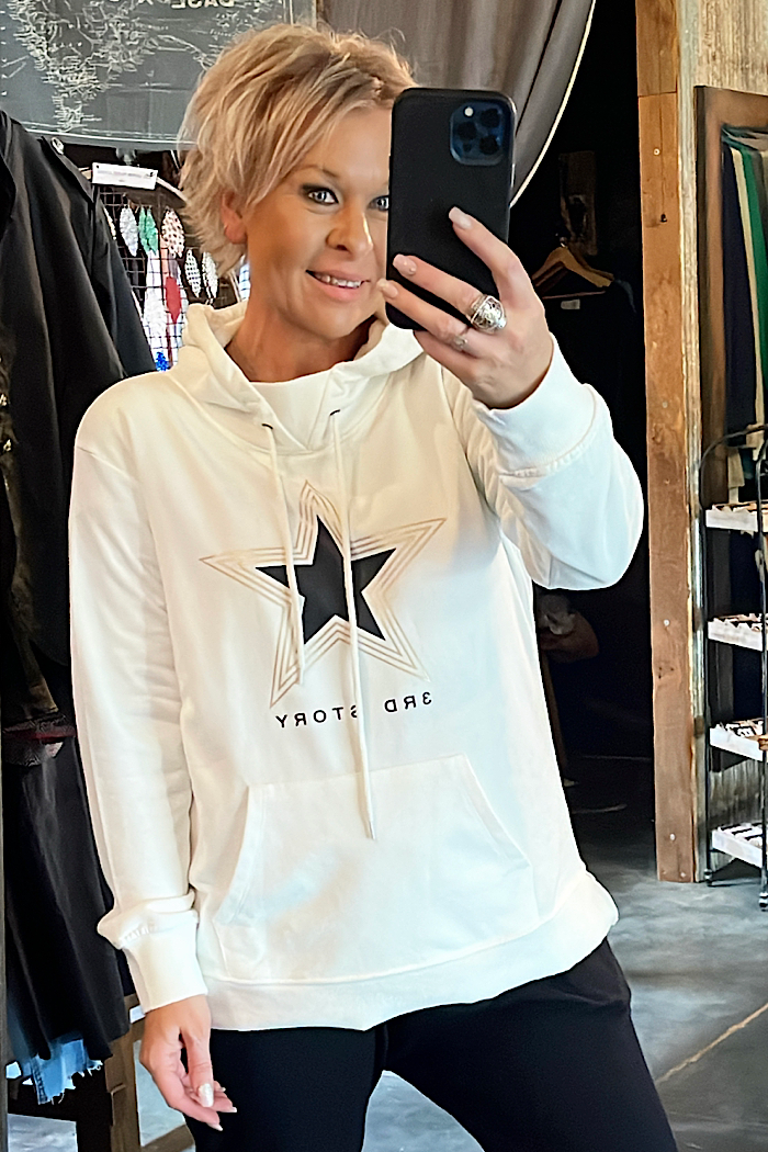 Mint velvet top star hoodie