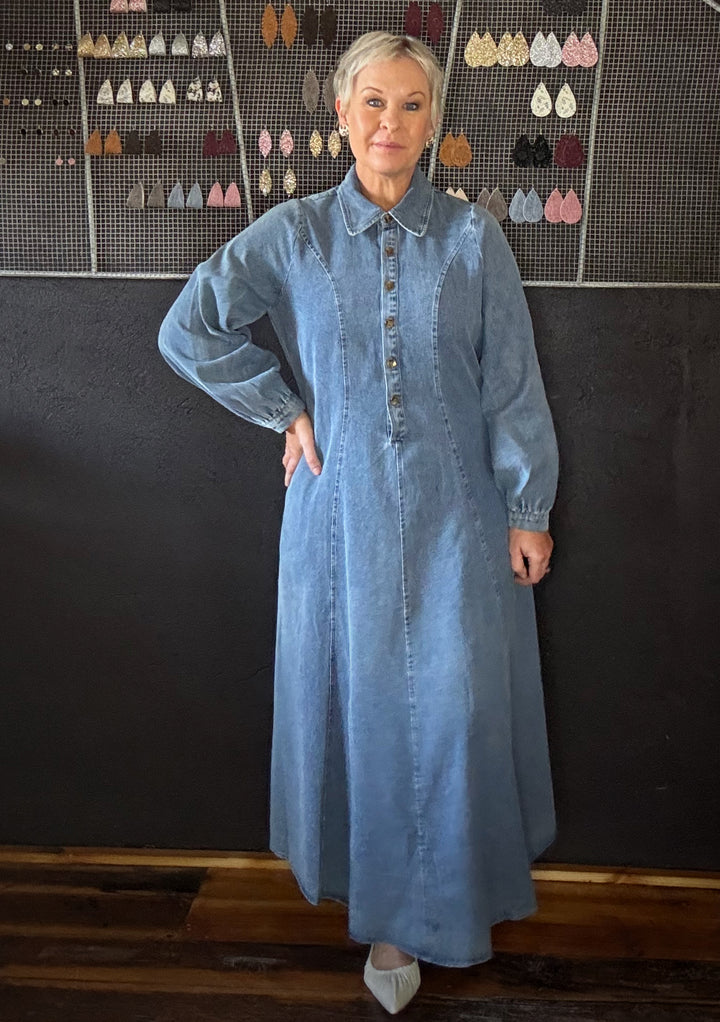 FREYA DRESS - DENIM