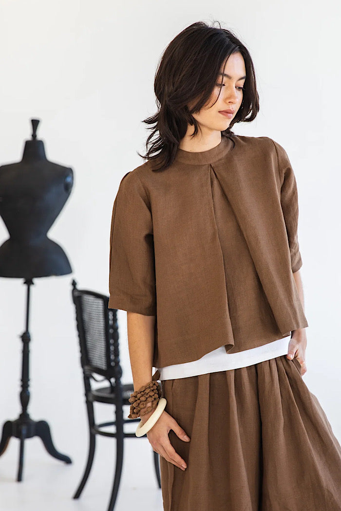 LORETTA TOP - CINNAMON