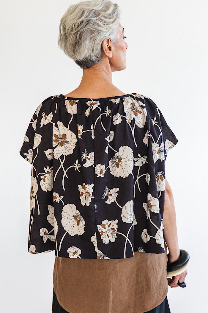 POPPY TOP - FRAGILE BLOOM LIBERTY