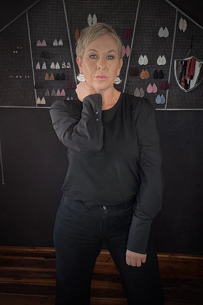 THORNBURY TOP - BLACK