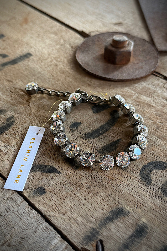 AURORA ROCKS BRACELET  - CRYSTAL & MATTE BLACK
