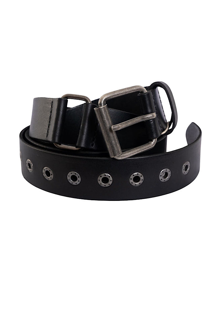 LASSO DOUBLE WRAP BELT - BLACK/SILVER