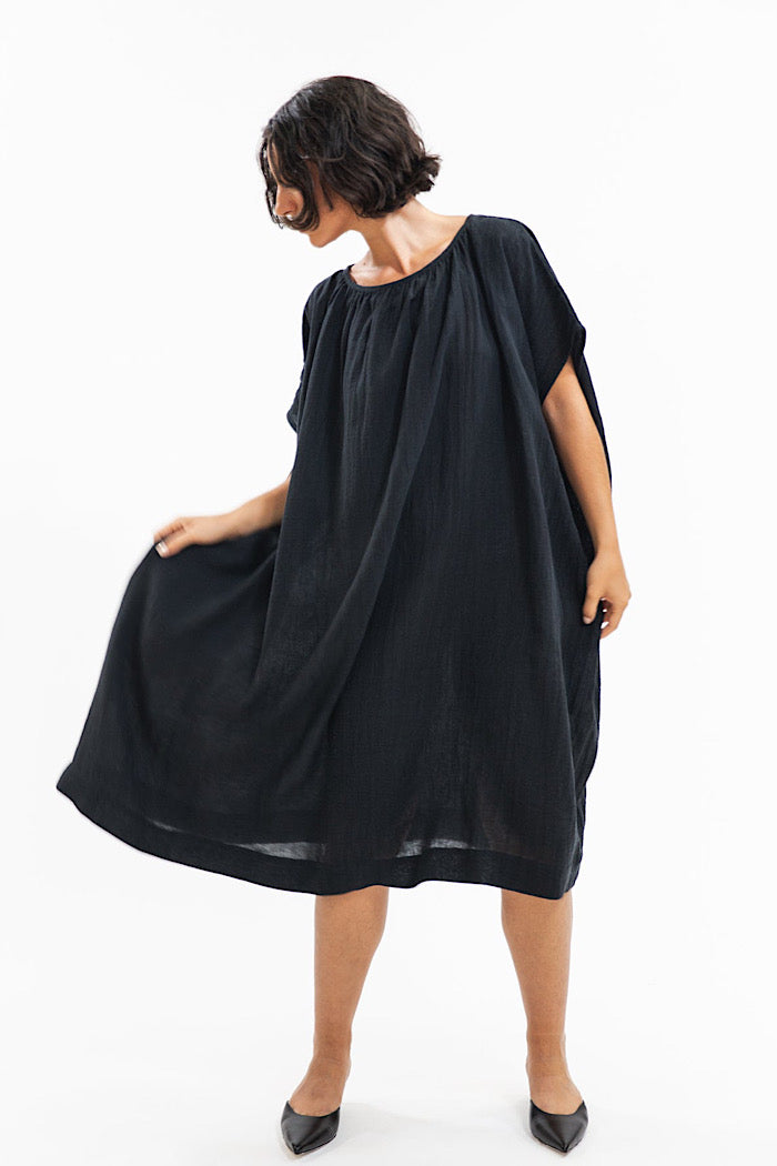 POPPY DRESS - BLACK CRUSH