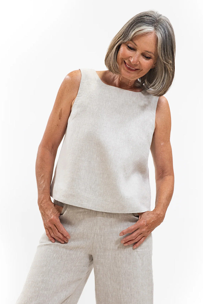 ELLIS SHELL TOP - NEUTRAL