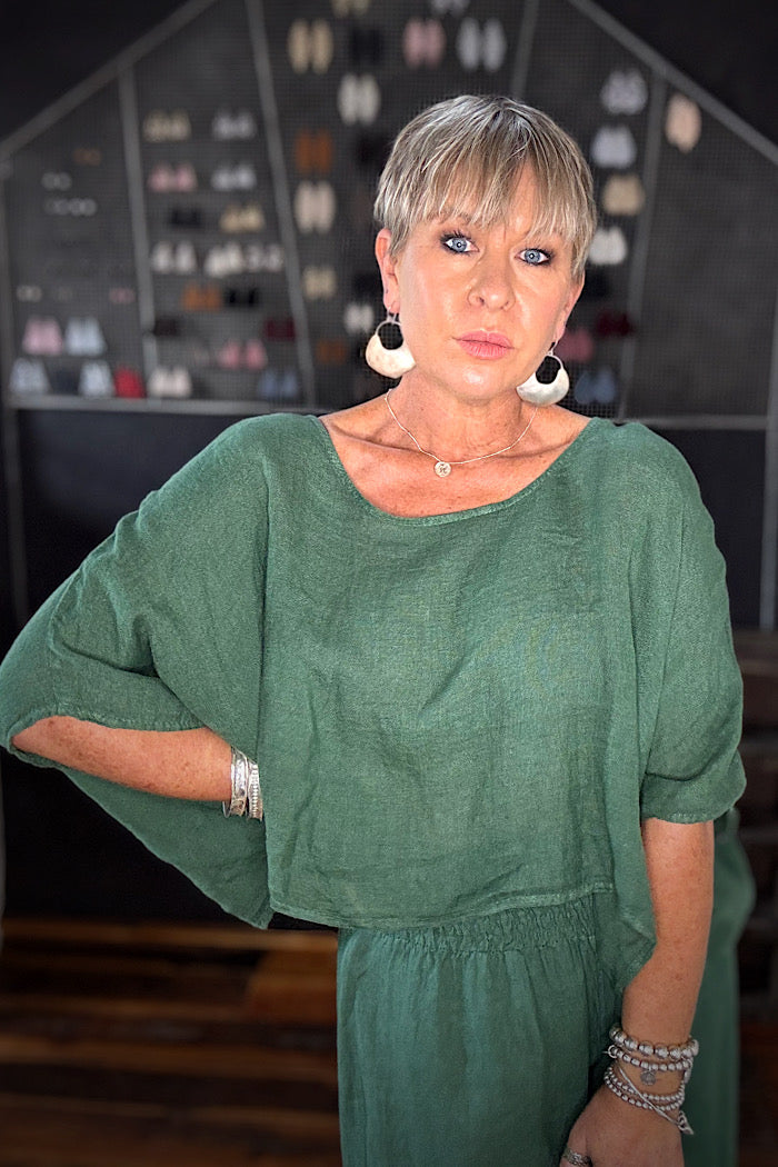 TUSCAN TOP - FOREST GREEN