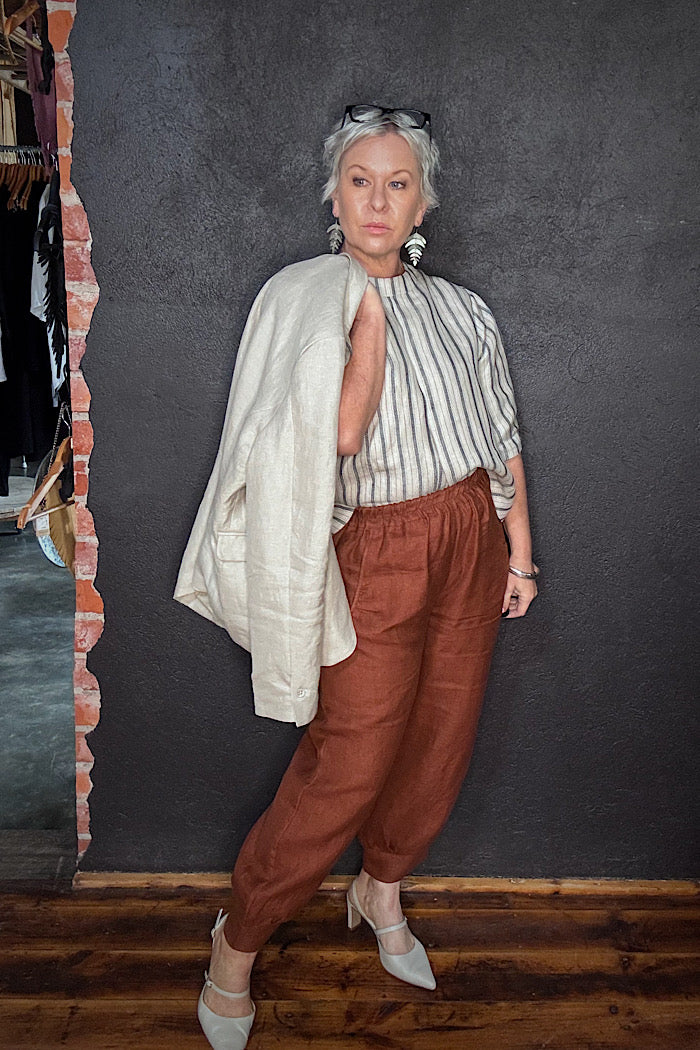 EVA’S SUNDAY TABITHA PANTS - BRICK