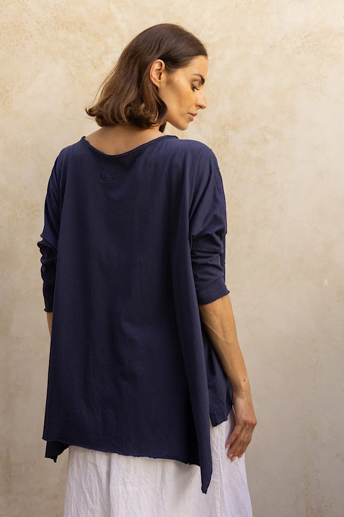 UNION COTTON TEE - INDIGO