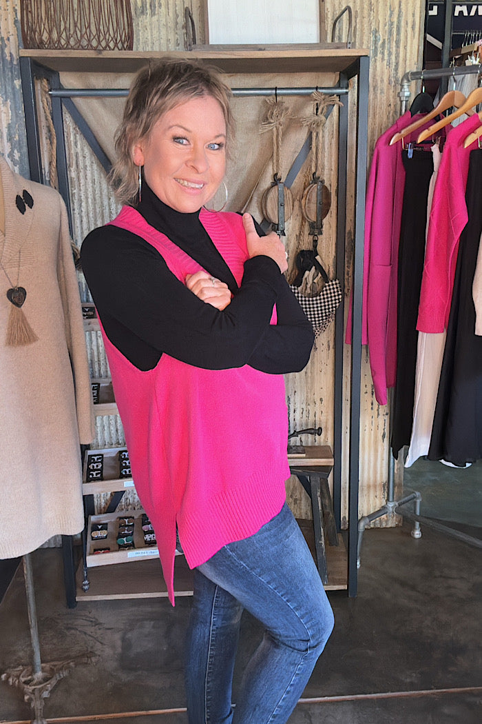 NAKAKO VEST - MAGENTA - FINAL CLEARANCE
