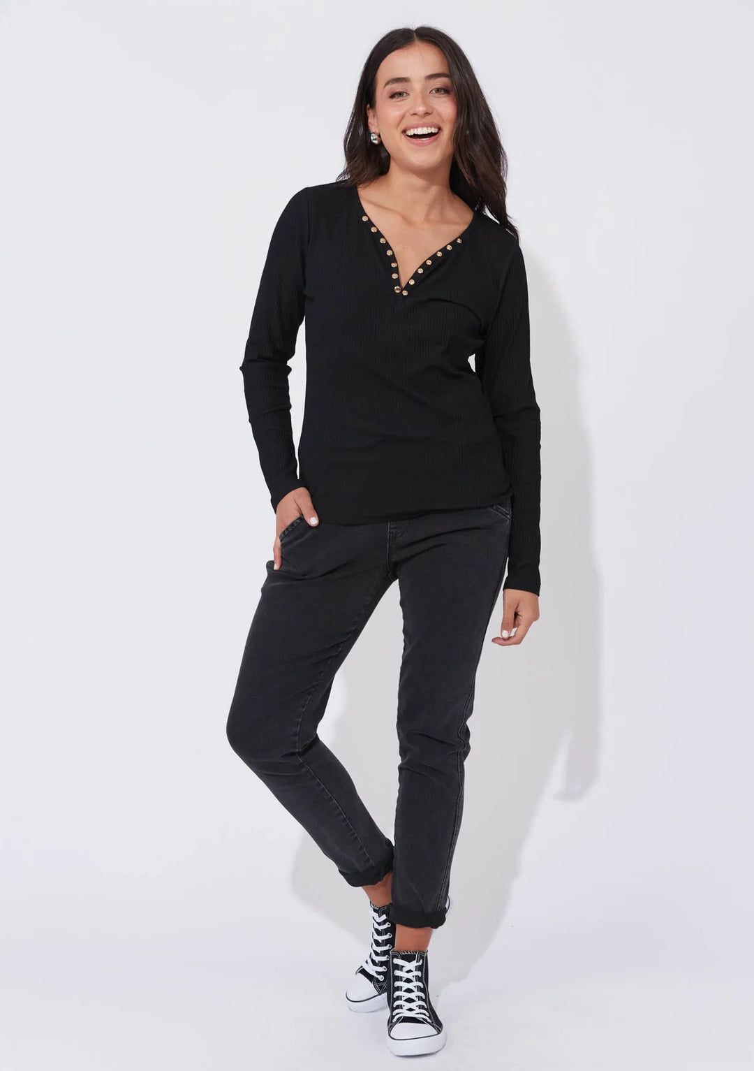 NEVADA TOP - KOHL BLACK