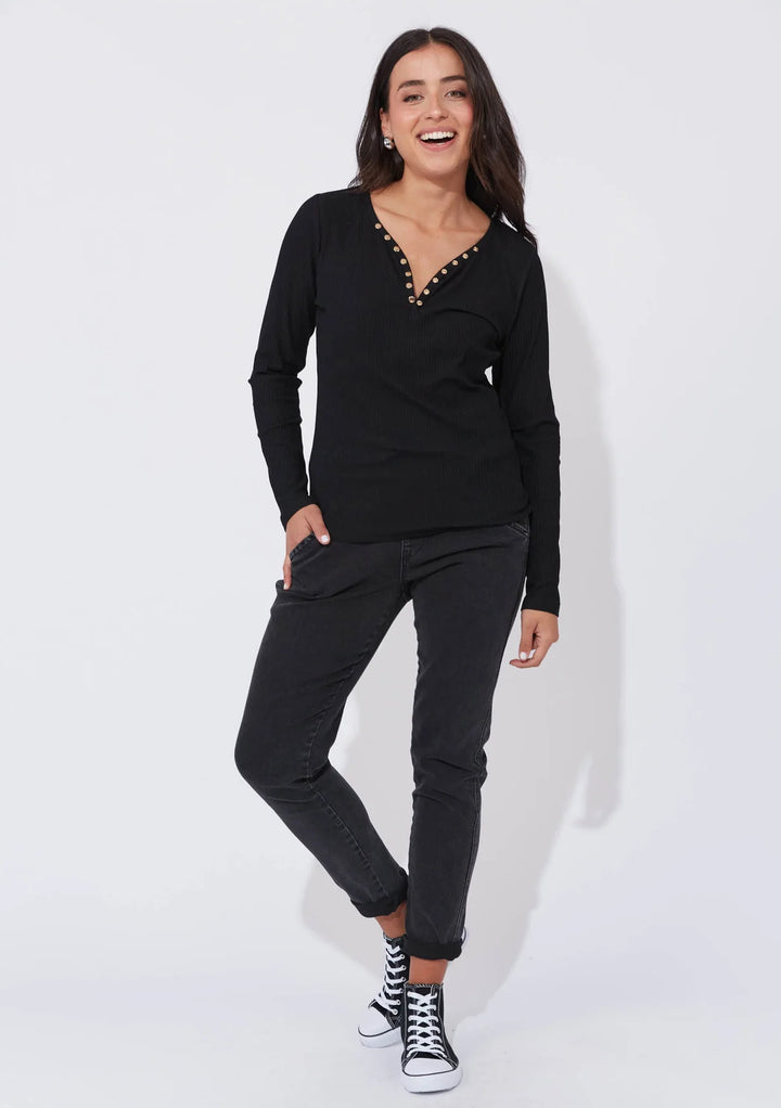 NEVADA TOP - KOHL BLACK