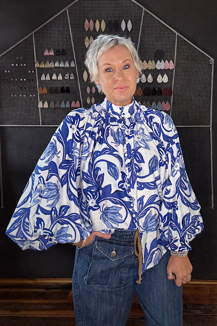 LAURIE BLOUSE - BLUE