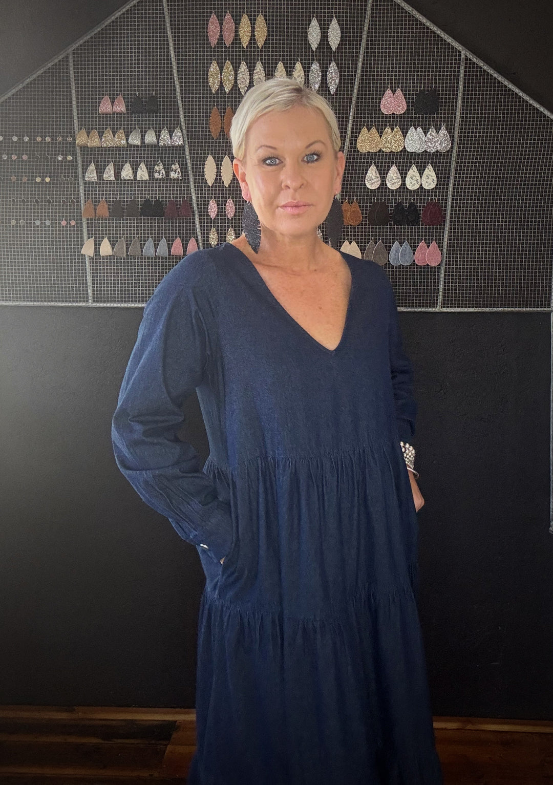 AUSTIN DENIM MAXI DRESS - INDIGO