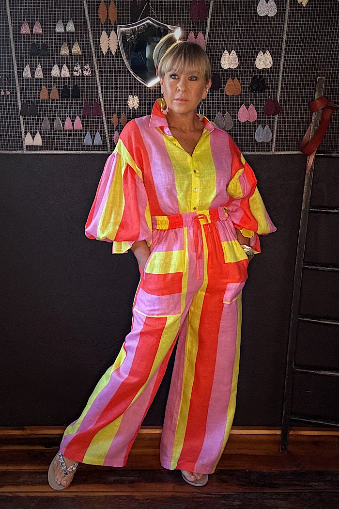 LA BOHEME GIRLS JUNO PANTS CANDY STRIPE