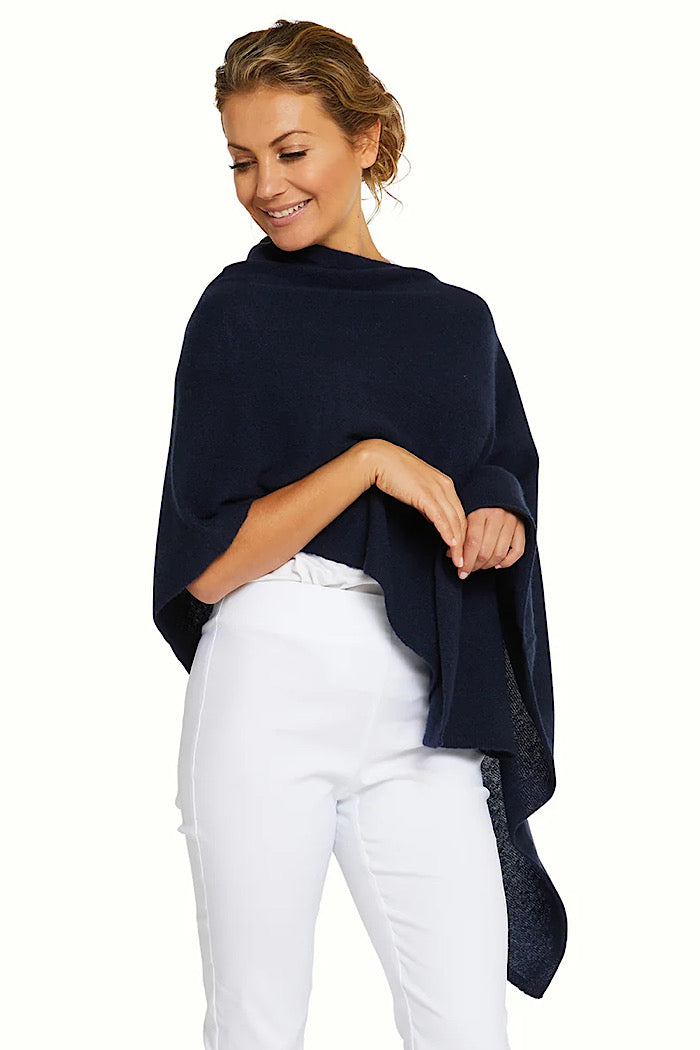 CASHMERE TOPPER - INDIGO