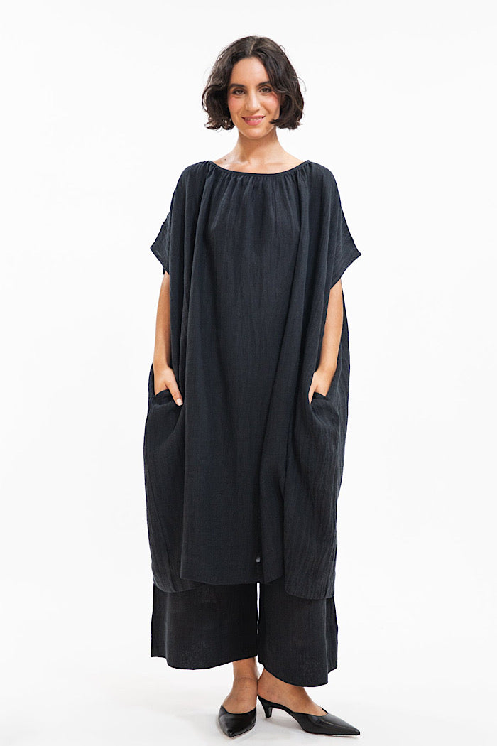 POPPY DRESS - BLACK CRUSH