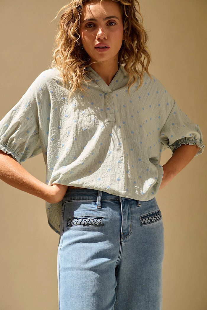 KIREINA FREYA JEAN - PLAIT POCKET - 70’s BLUE