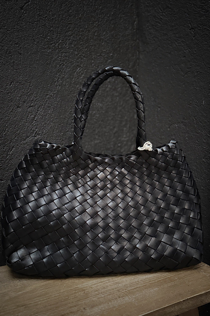 PORTOFINO WOVEN BAG - BLACK