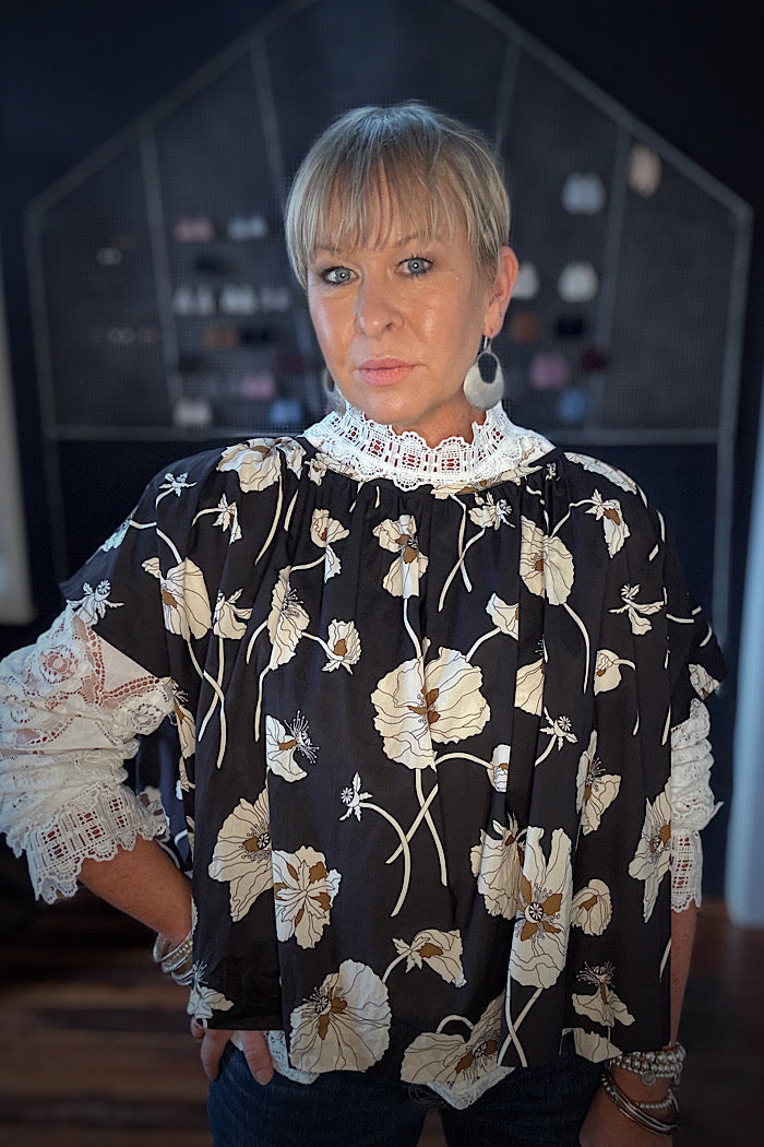 POPPY TOP - FRAGILE BLOOM LIBERTY