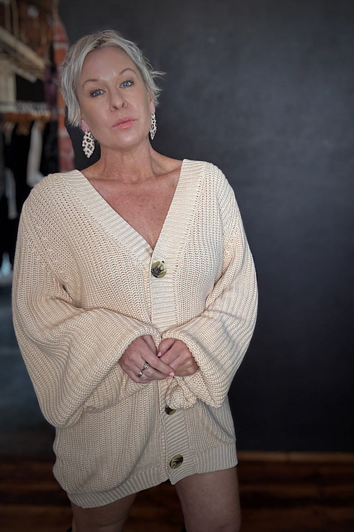 LA BOHEME GIRLS ELSIE CARDI - STONE