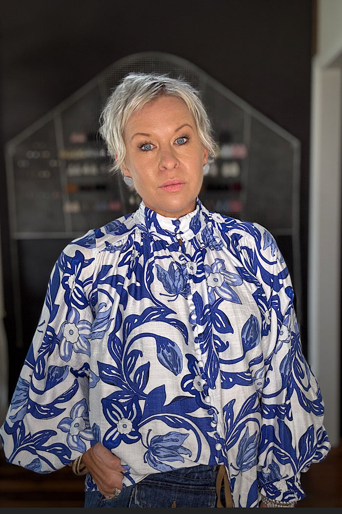 LAURIE BLOUSE - BLUE