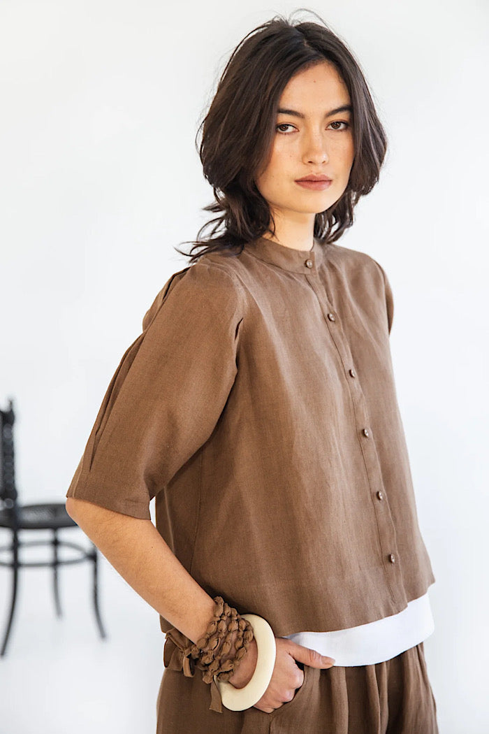 LORETTA TOP - CINNAMON