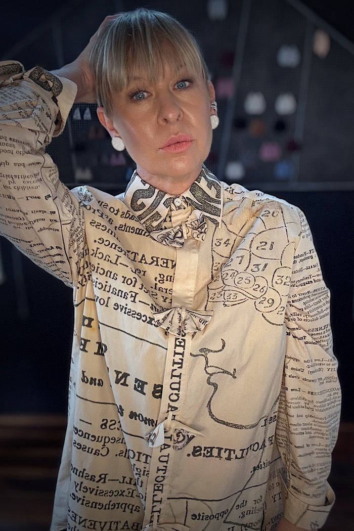 CIRCULAR BY M.A. DAINTY NOTEBOOK SHIRT - PHRENOLOGY