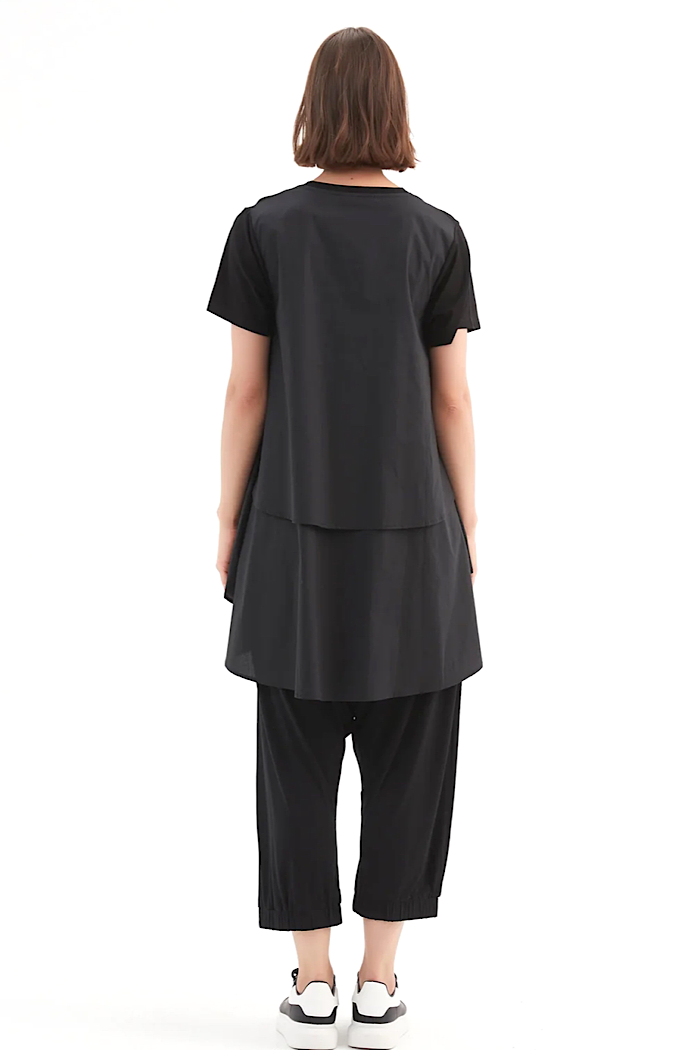 TIRELLI TIER BACK COMBI TEE - BLACK
