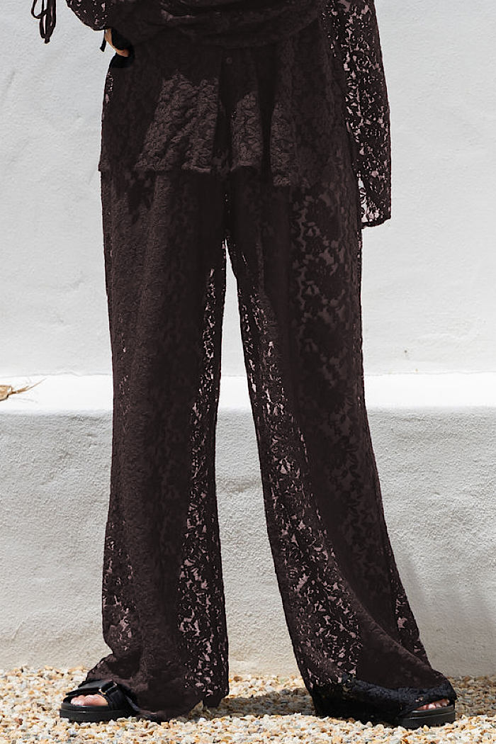COCO LACE PANT - CHOCOLATE