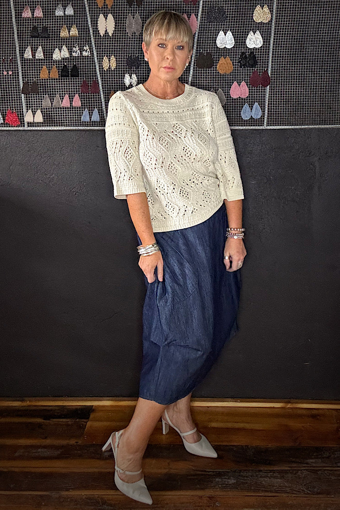 OLGA DE POLGA MILWAUKEE SKIRT - CLASSIC DENIM