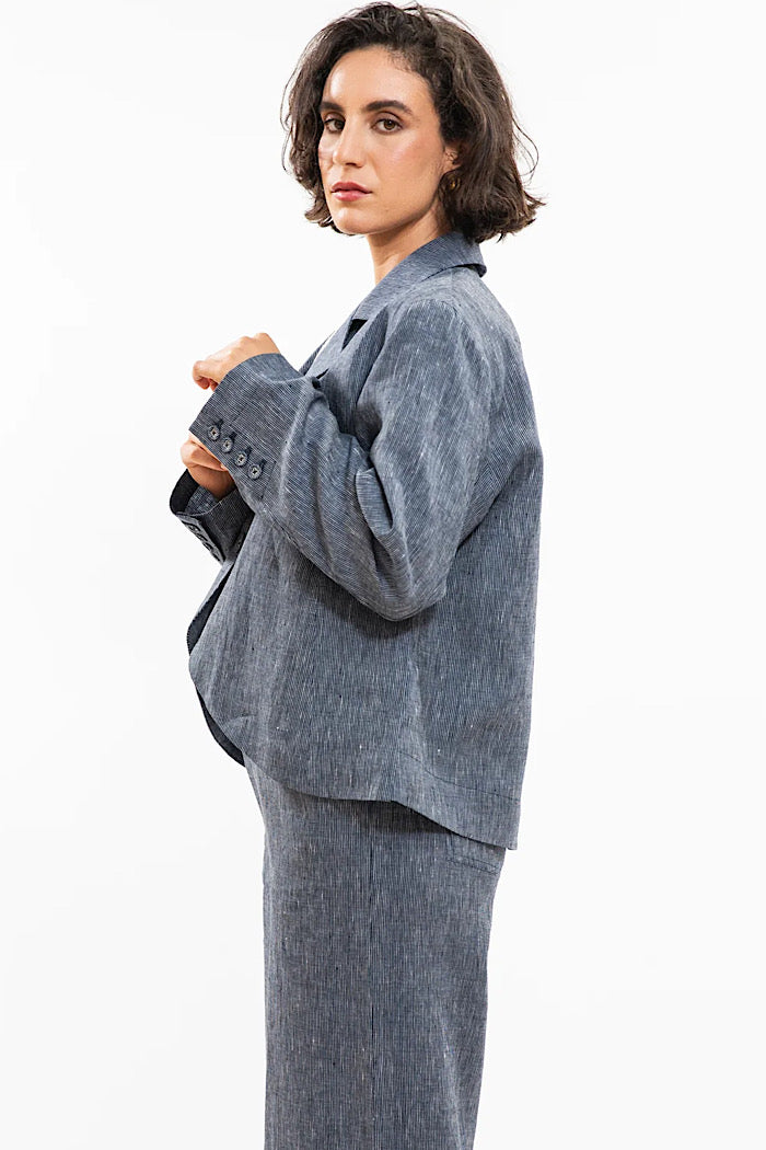 CONRAN BLAZER - NAVY PINSTRIPE