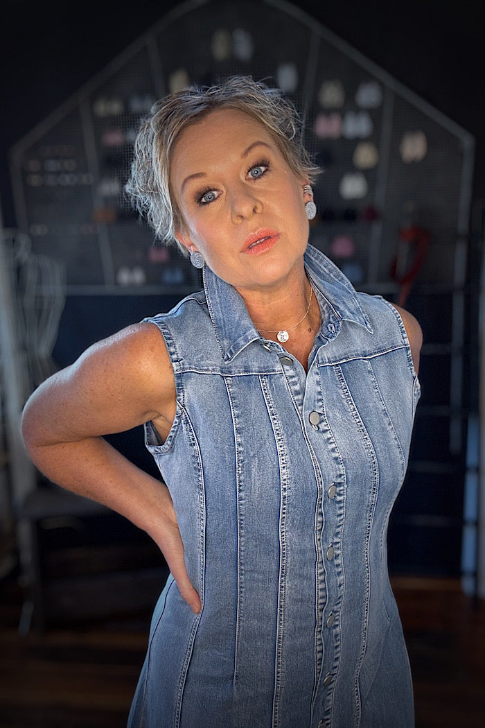 JEAN-ERATION DENIM DRESS - BLUE WASH