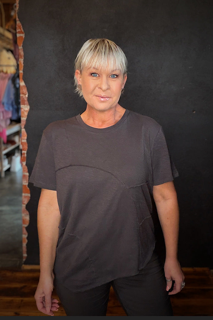 SPLICED AND DICED TEE - SABLE