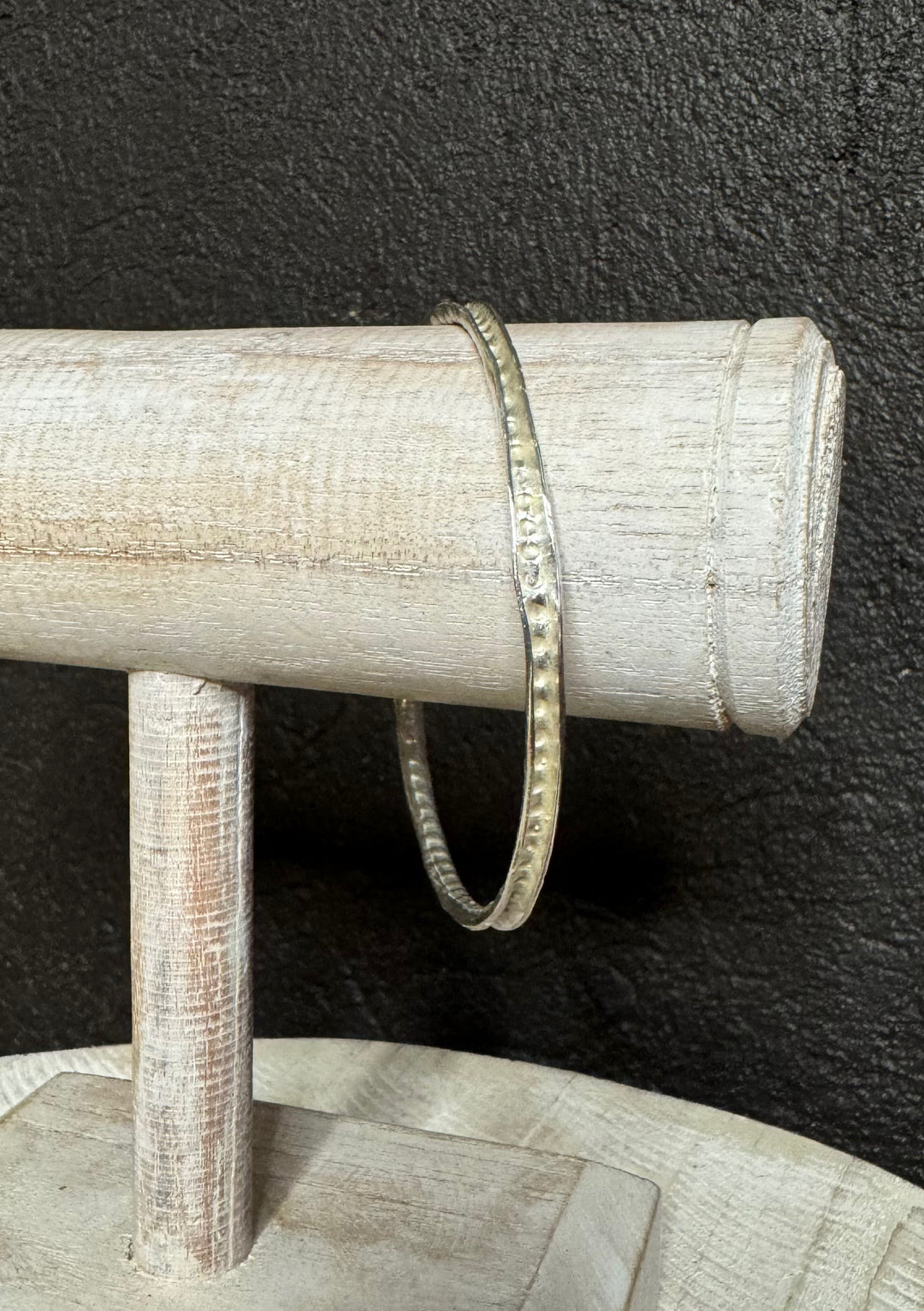DOT MOTIF STACKING BRACELETS- SILVER