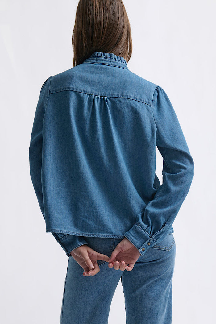 KIREINA YOLANDA SHIRT - HERMOSA BLUE