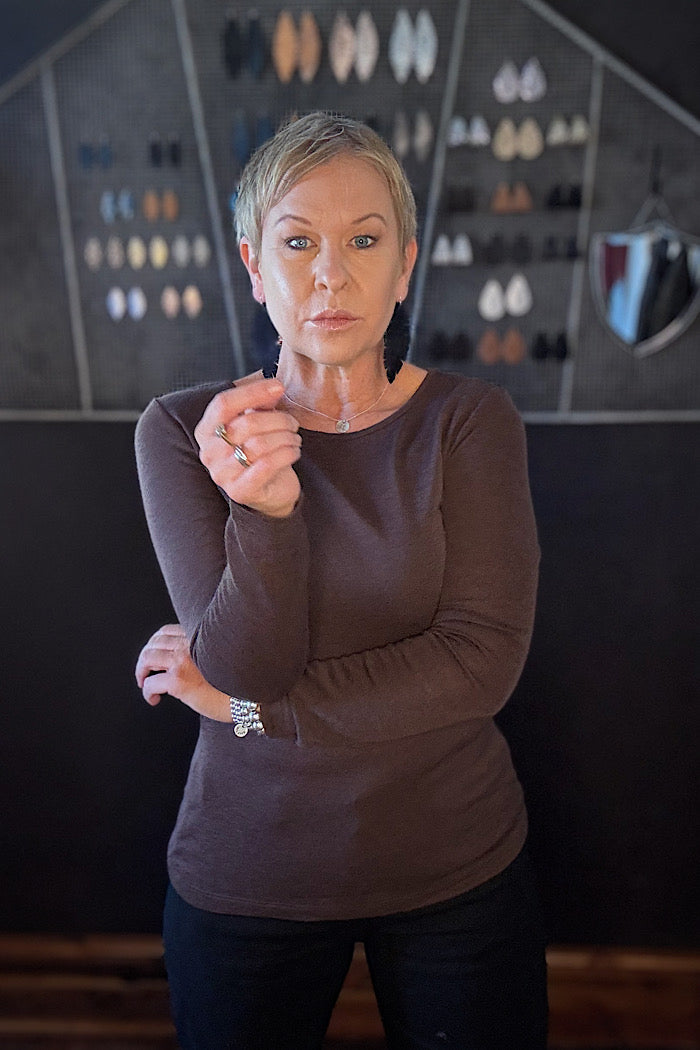 FINE MERINO CREW NECK - RISTRETTO