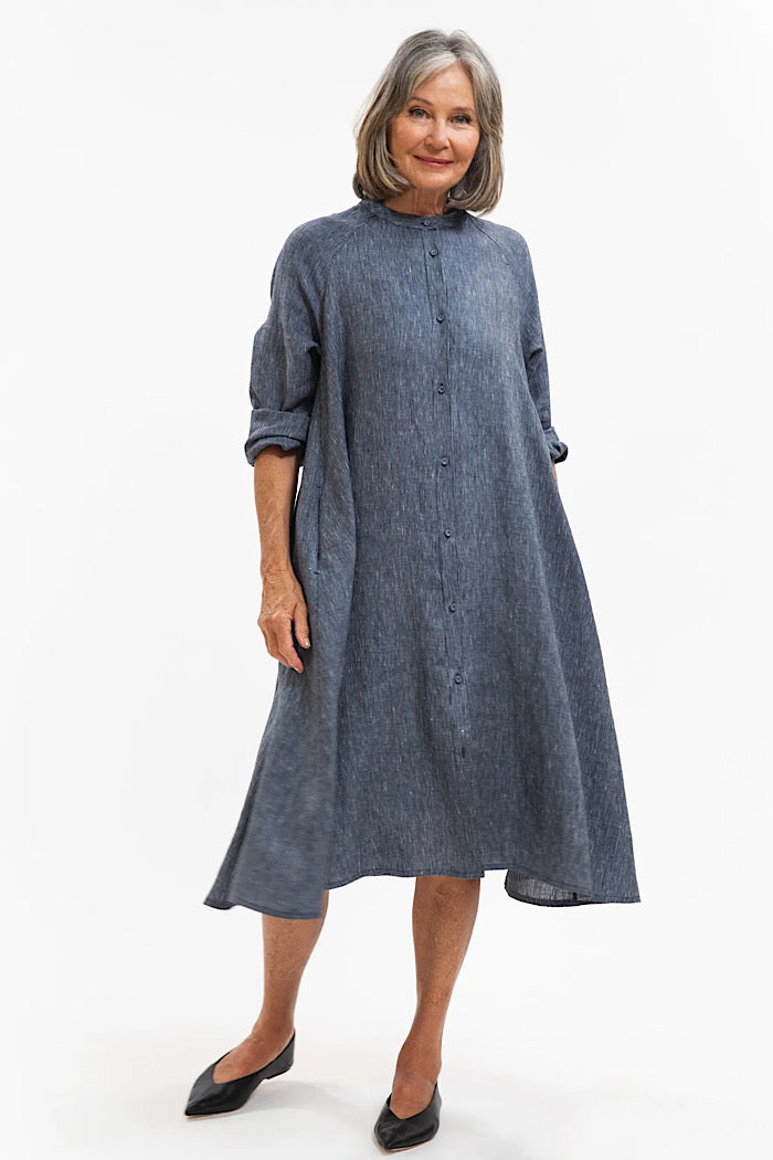 ROMA JACKET - NAVY PINSTRIPE