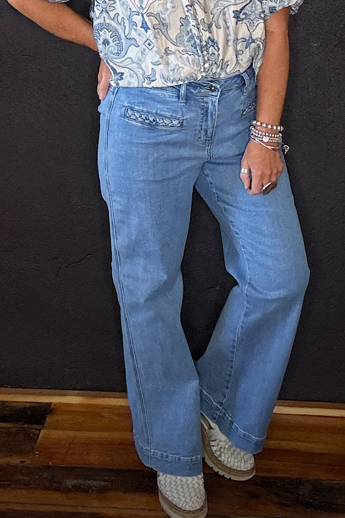 KIREINA FREYA JEAN - PLAIT POCKET - 70’s BLUE