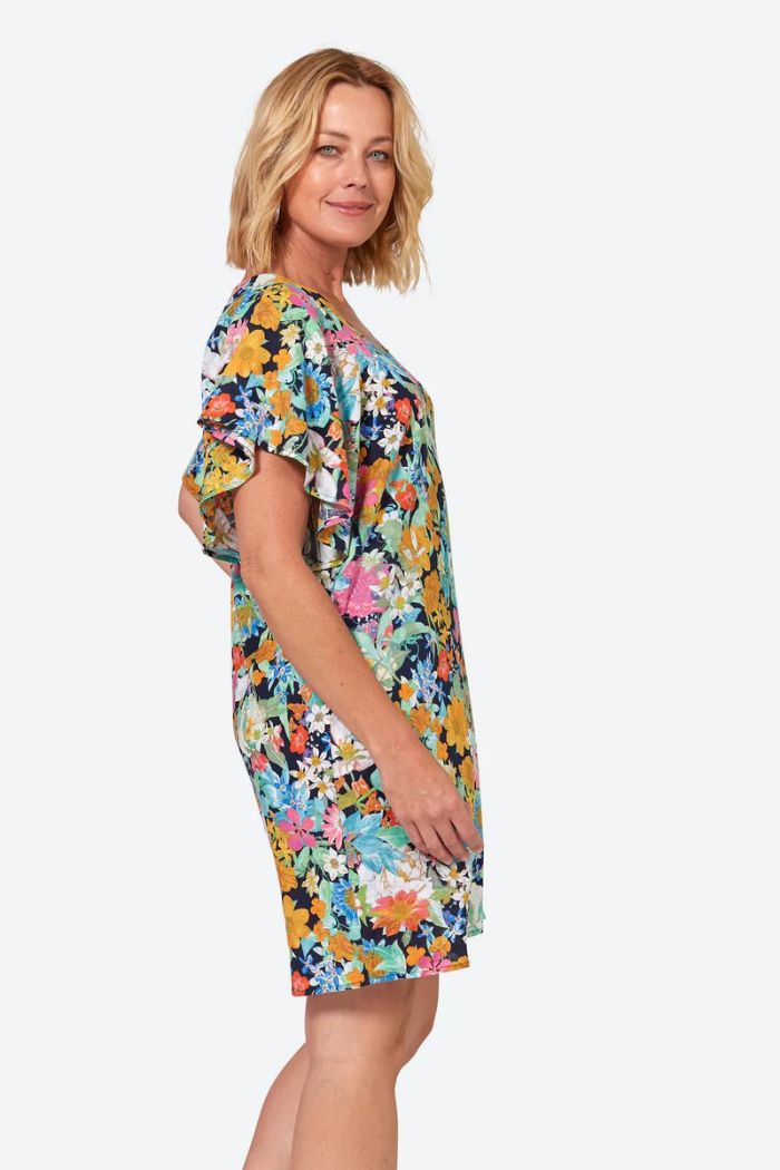 VERVE DRESS - NAVY FLOURISH