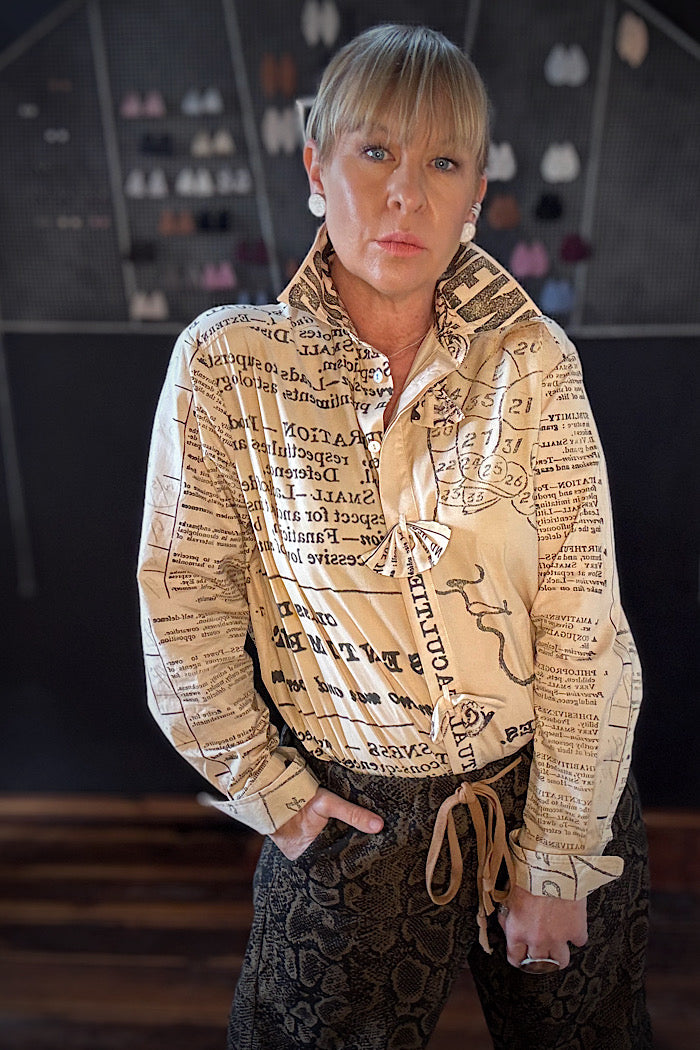 CIRCULAR BY M.A. DAINTY NOTEBOOK SHIRT - PHRENOLOGY