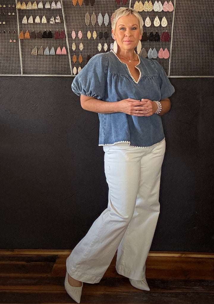 FREYA TOP - DENIM
